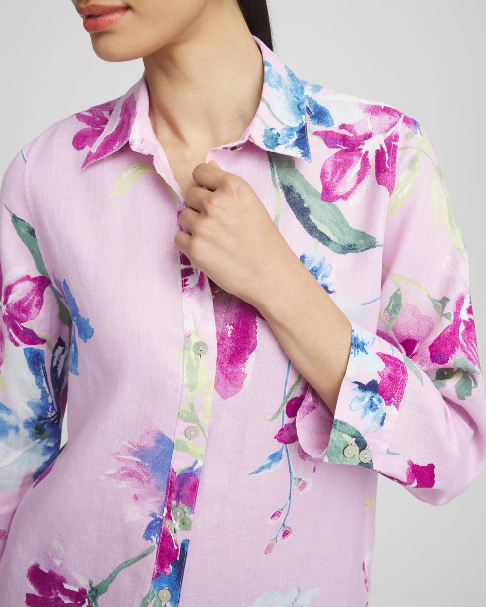 No Iron™ Floral Linen Shirt - Chico's