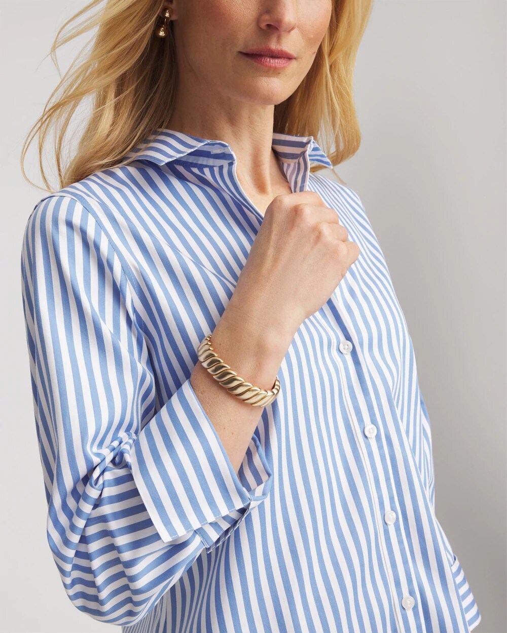 No Iron™ Stretch Striped Shirt - Chico's