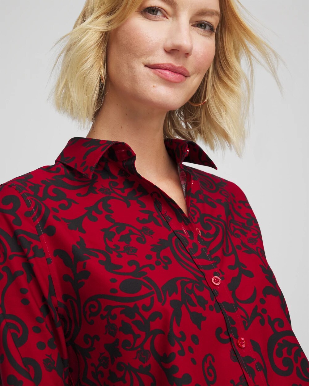 No Iron™ Vinstra Scrolls Shirt - Chico's