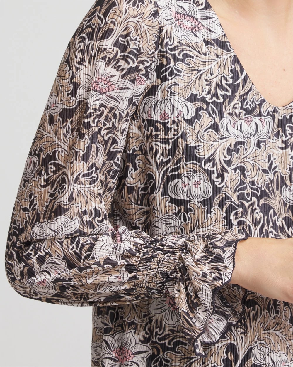 Bloom Crinkle Bodre Top - Chico's