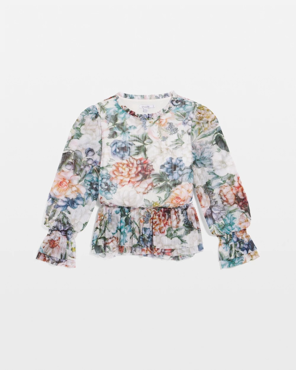 Rose Print Crinkle Top - Chico's