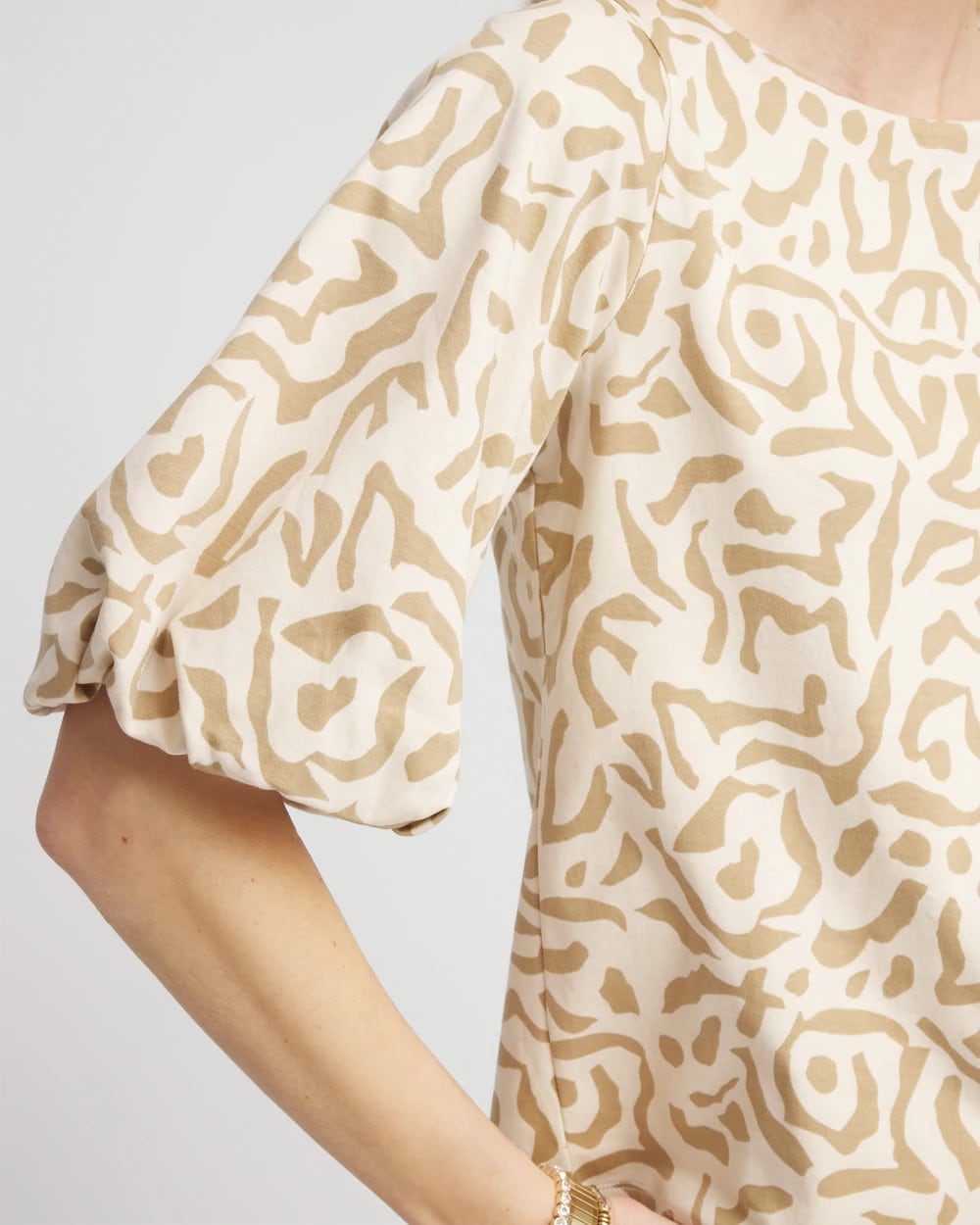 Animal Print Bubble Sleeve Top - Chico's