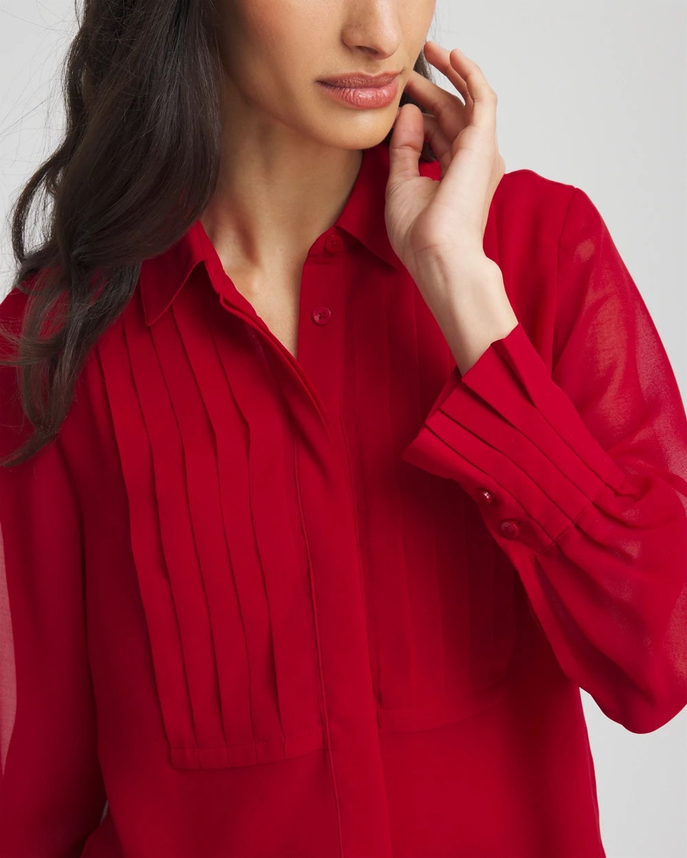 Pintuck Georgette Tunic - Chico's