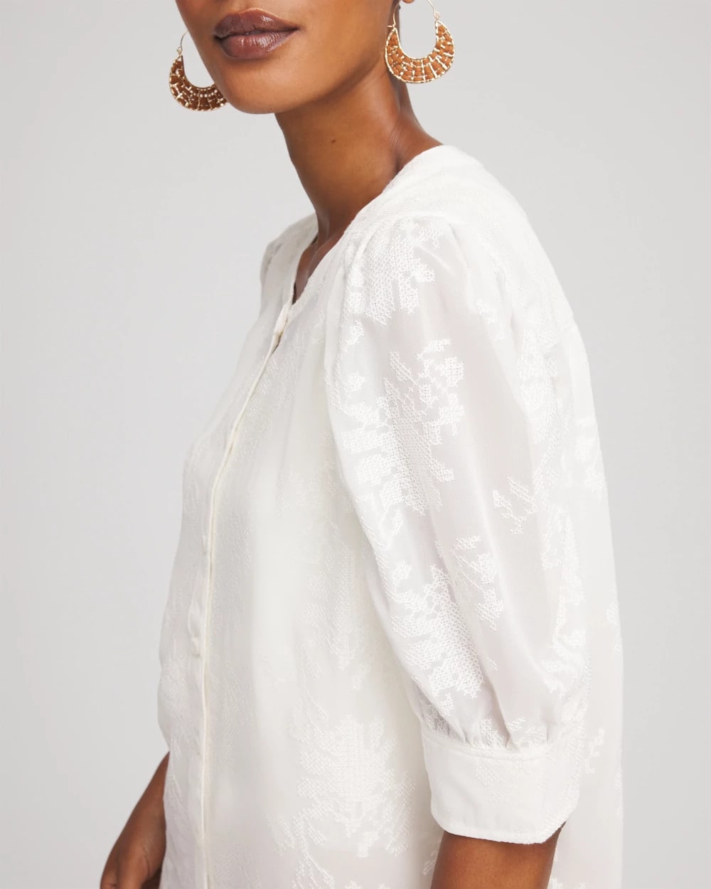 Chiffon Puff Sleeve Shirt - Chico's