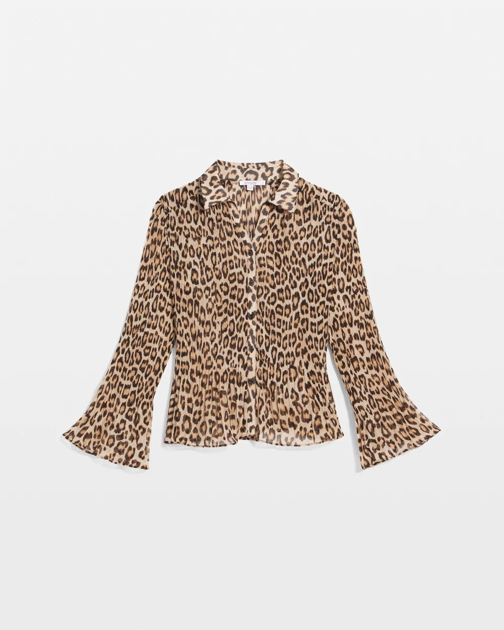Animal-Print Pleated Georgette Blouse - Chico's