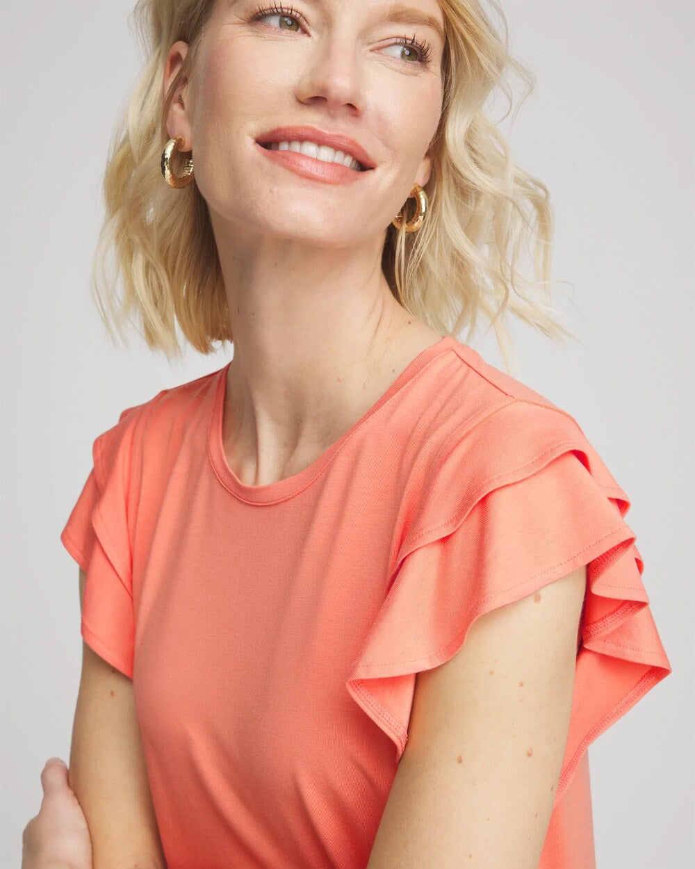 Touch of Cool™ Flutter Sleeve Tee - Chico's