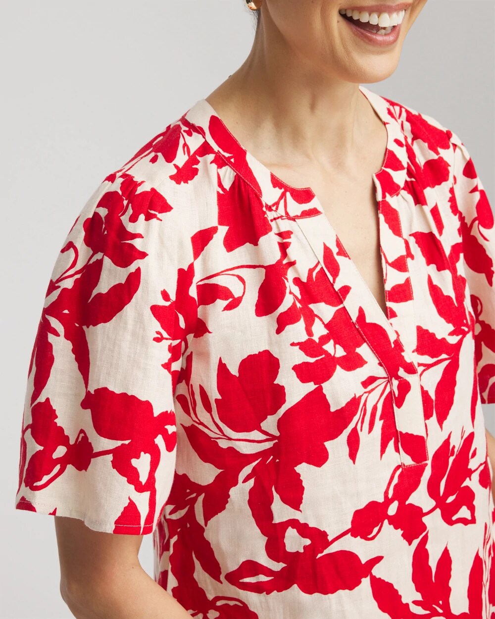 Floral Linen Popover Shirt - Chico's