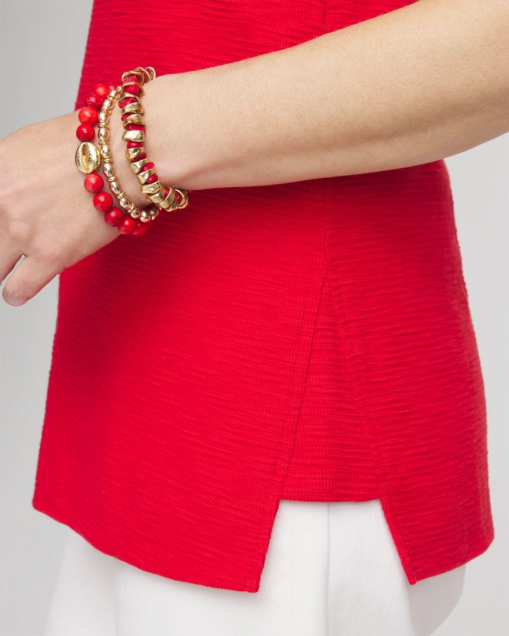 Textured Sleeveless V-Neck Tunic - Chico's