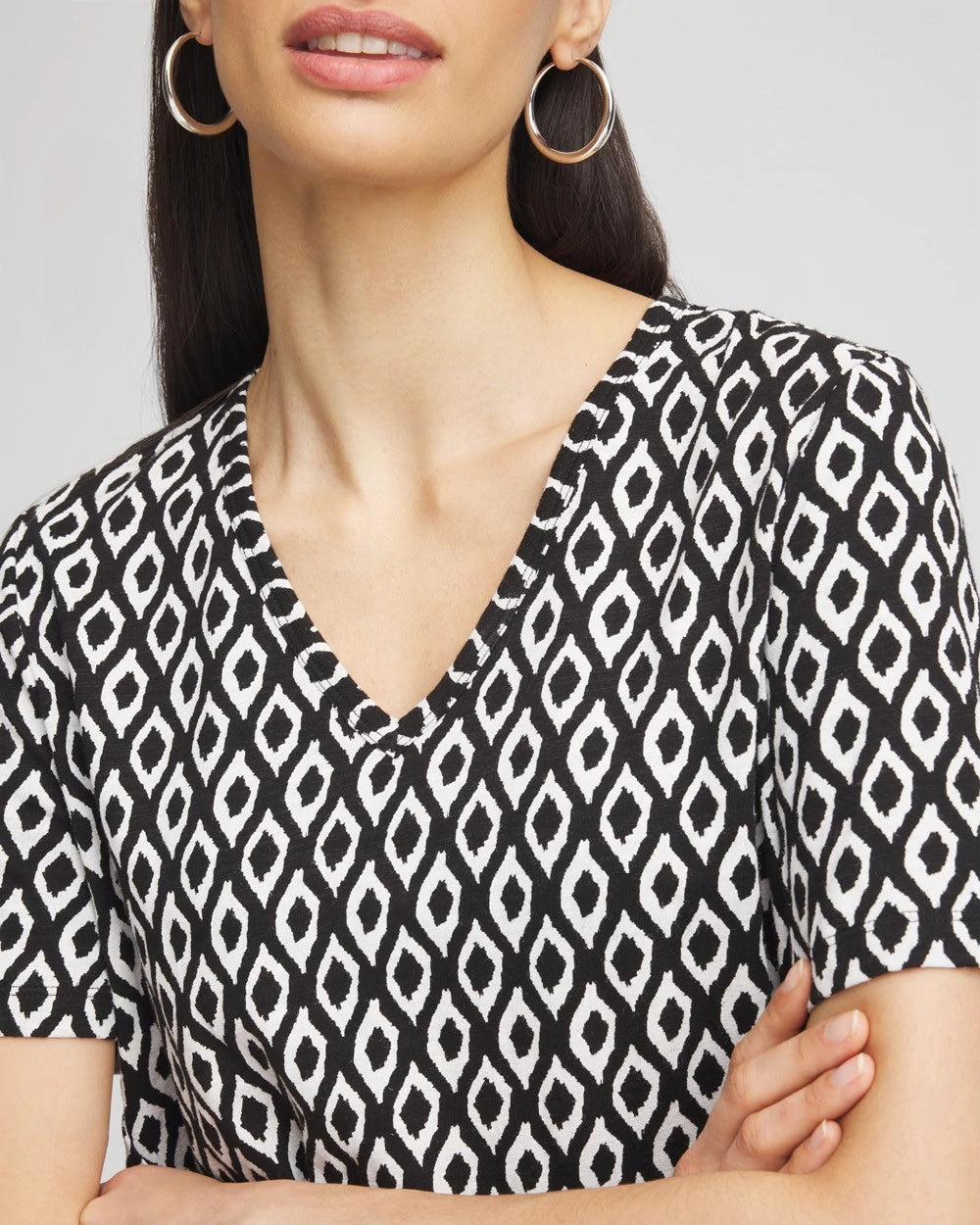 Graphic Slub V-Neck Tee - Chico's