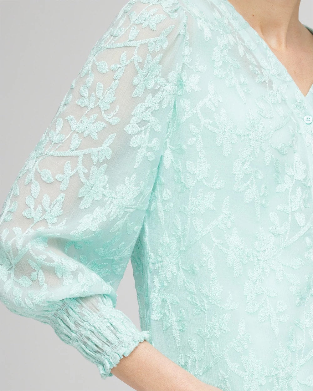 Floral Soutache V-Neck Blouse - Chico's