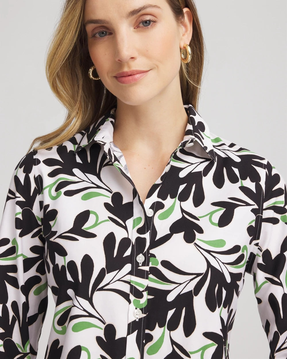 No Iron™ Abstract Floral Shirt - Chico's