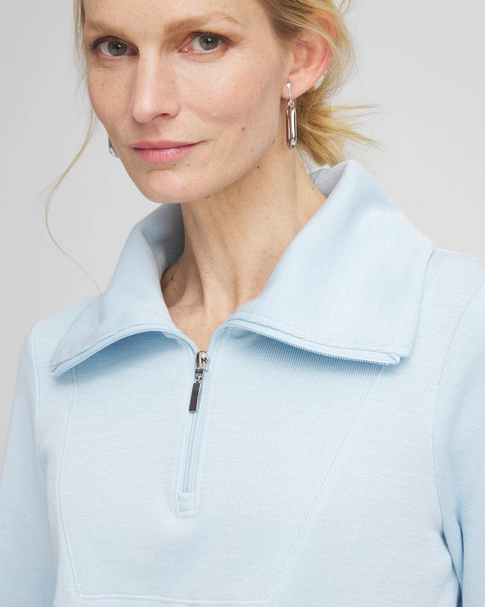 Zenergy® Beach Slub Half-Zip Pullover Top - Chico's