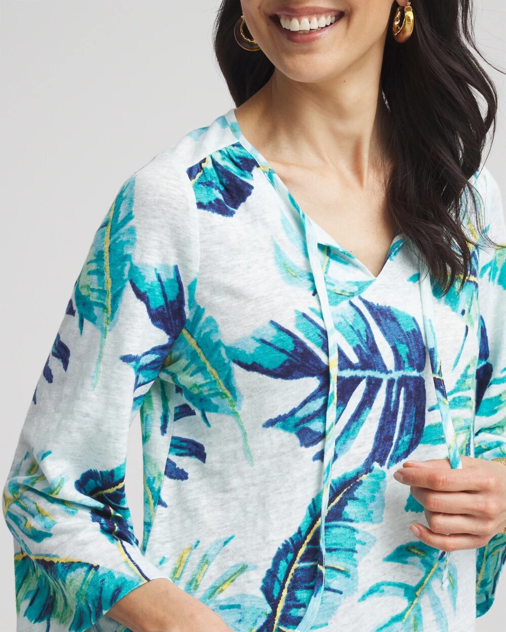 Tie-Front Forward Seam Top - Chico's
