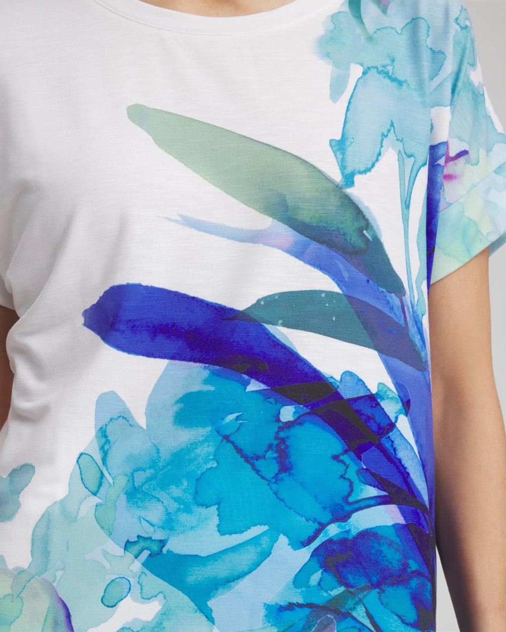 Zenergy® Floral Scoop Neck Tee - Chico's