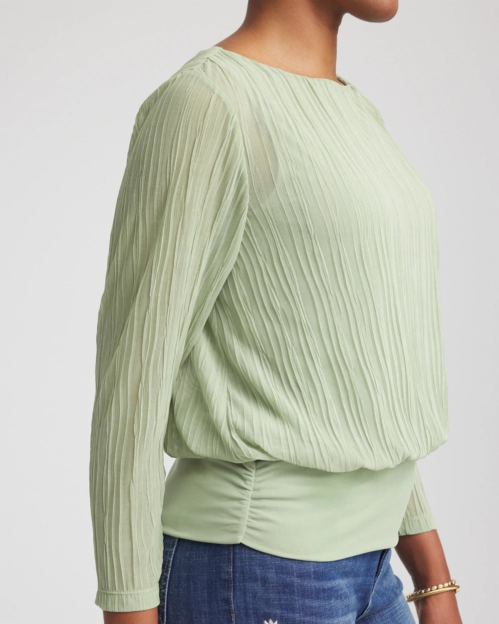 Touch of Cool™ Textured Banded-Hem Top - Chico's