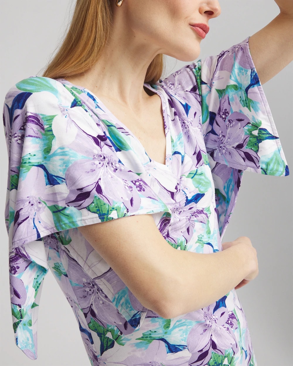 Touch of Cool™ Lily Handkerchief-Sleeve V-Neck Tee - Chico's