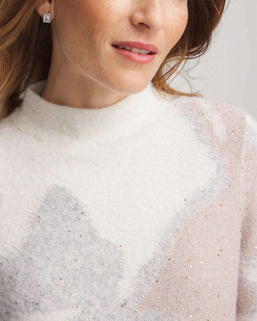 Bloom Metallic Intarsia Pullover Sweater - Chico's