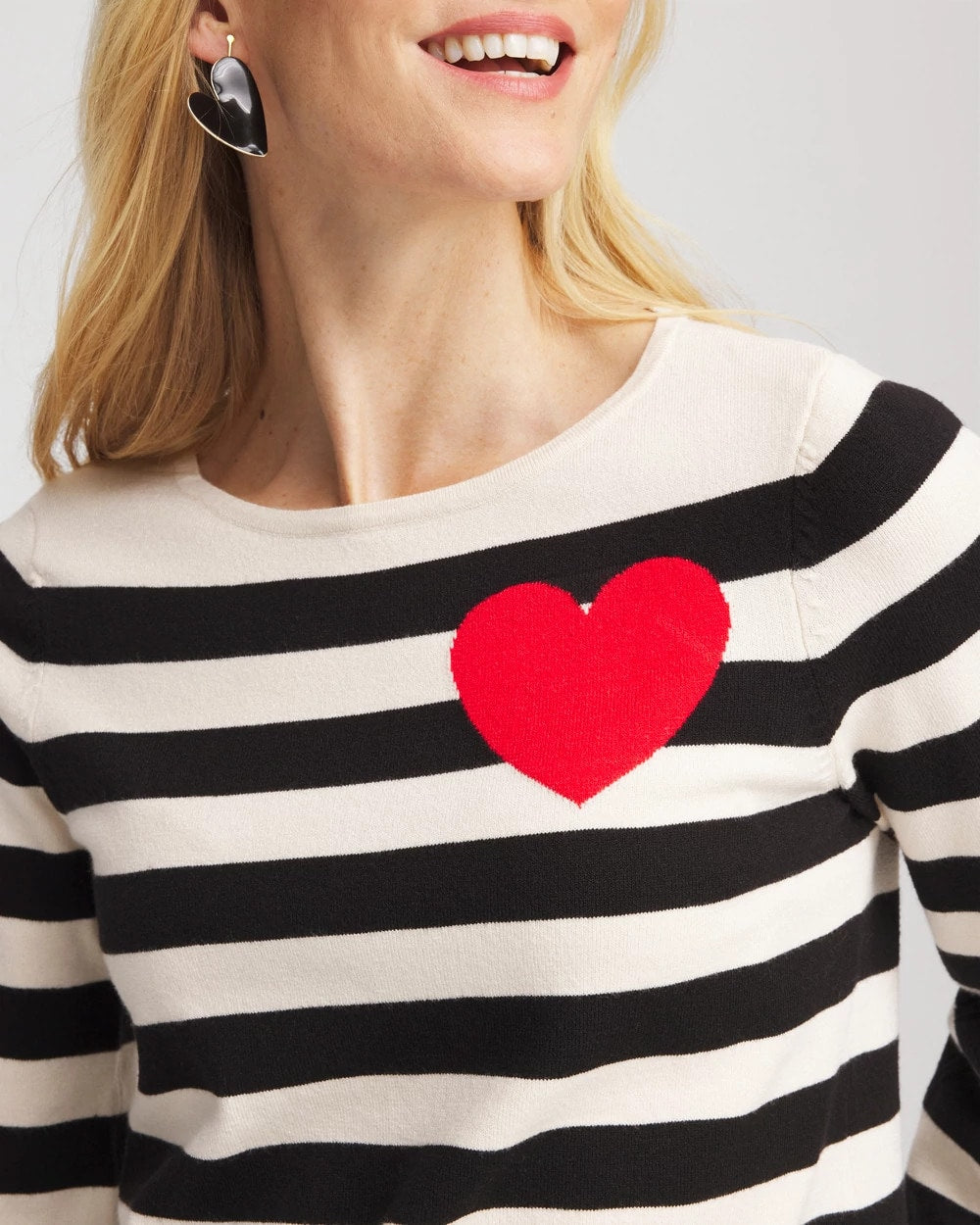 Striped V-Day Pullover - Chico's