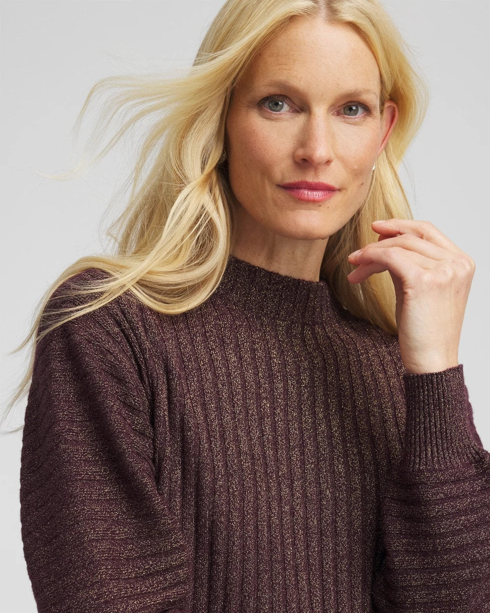 Metallic Ribbed Pullover - Chico's