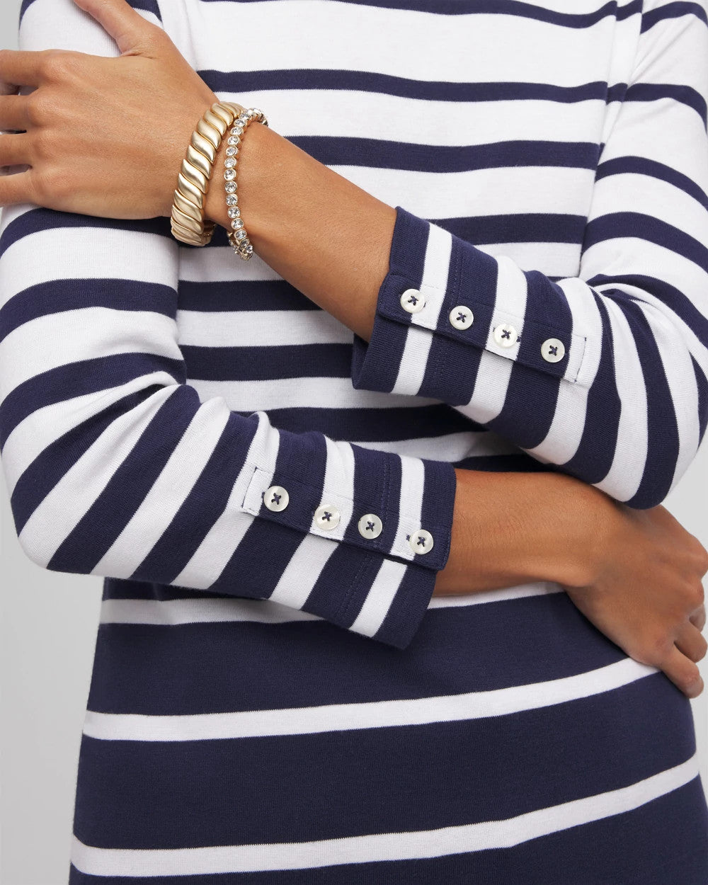 Striped 3/4 Sleeve Perfect Tee - Chico's