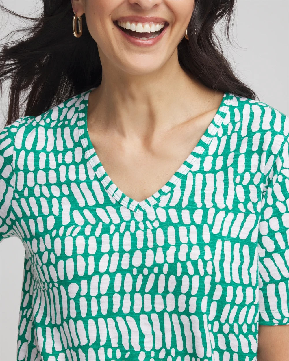 Tropical Short Sleeve Forward-Seam Tee - Chico's
