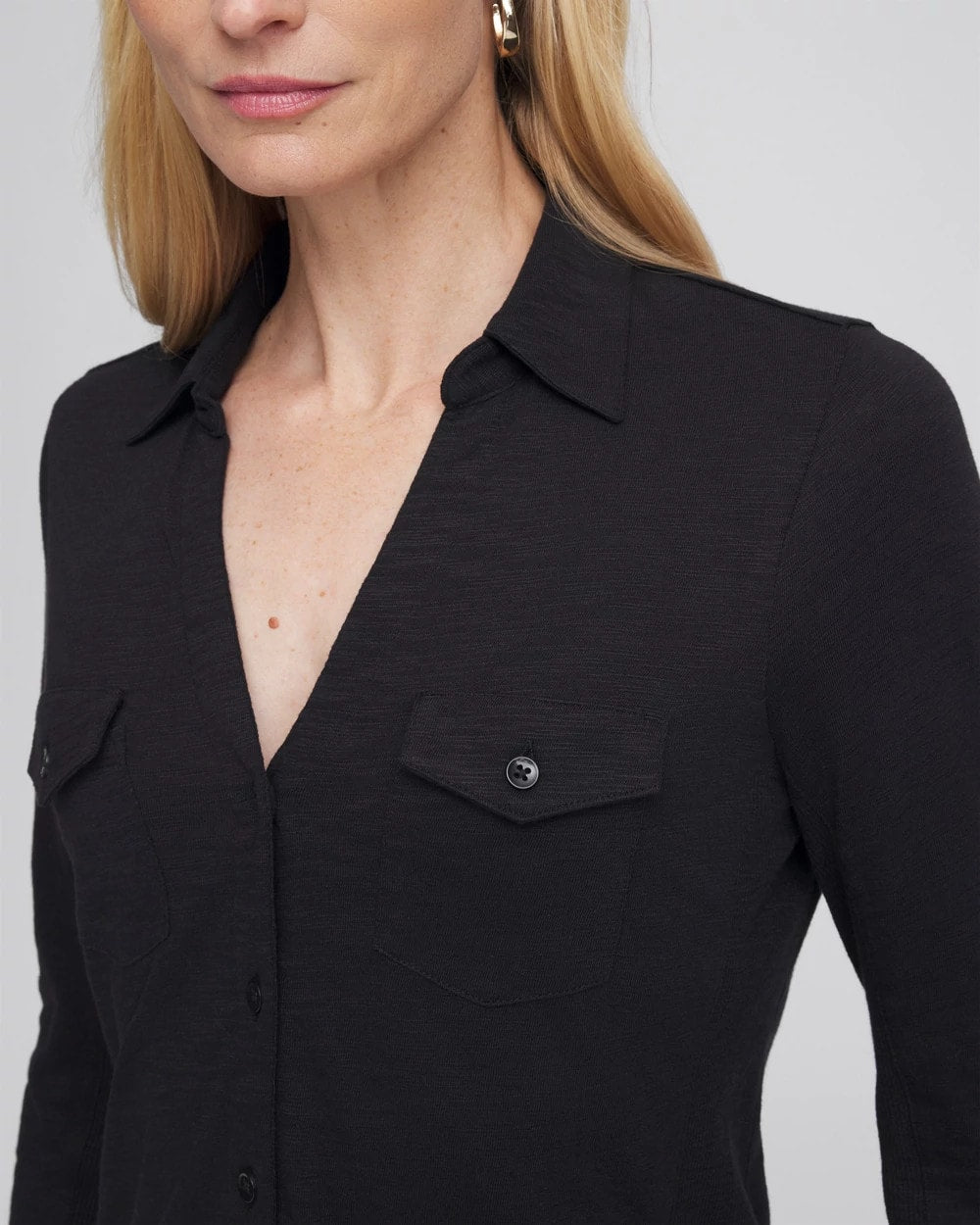Collared Henley Shirt - Chico's