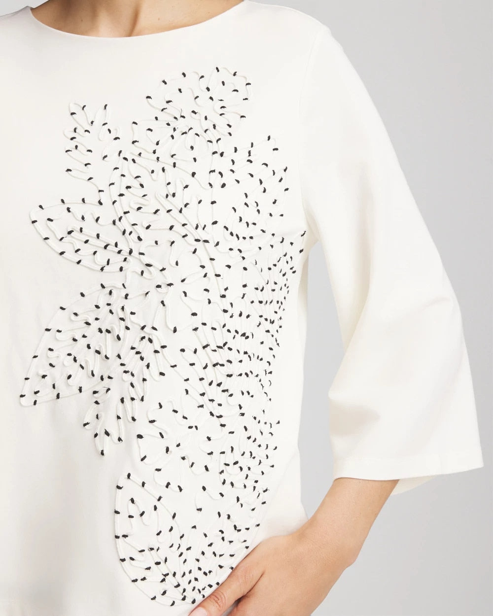 Soutache Embroidered Wildflower Top - Chico's