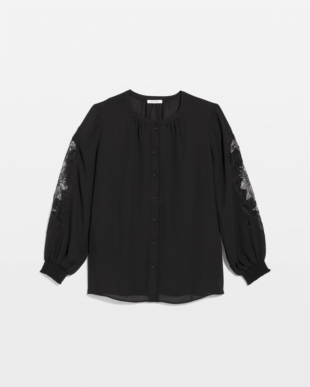 Crepe Banded Collar Blouse - Chico's