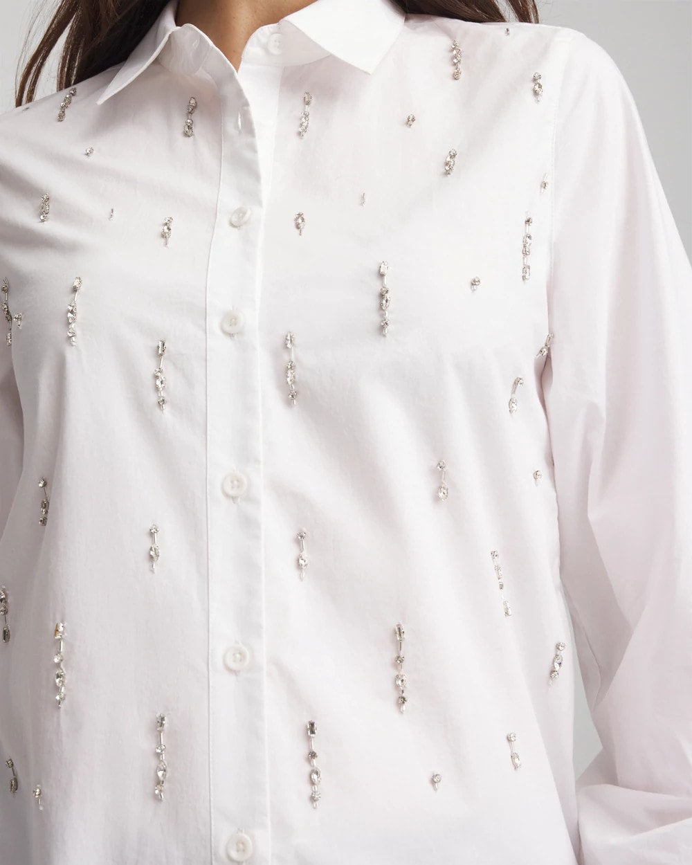 Jeweled Poplin Shirt - Chico's