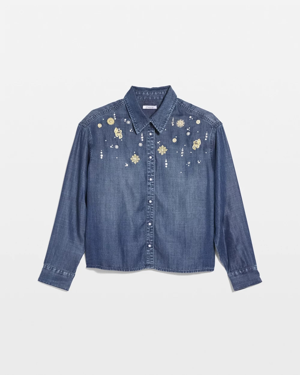 Embellished Tencel Collar Shirt - Chico's