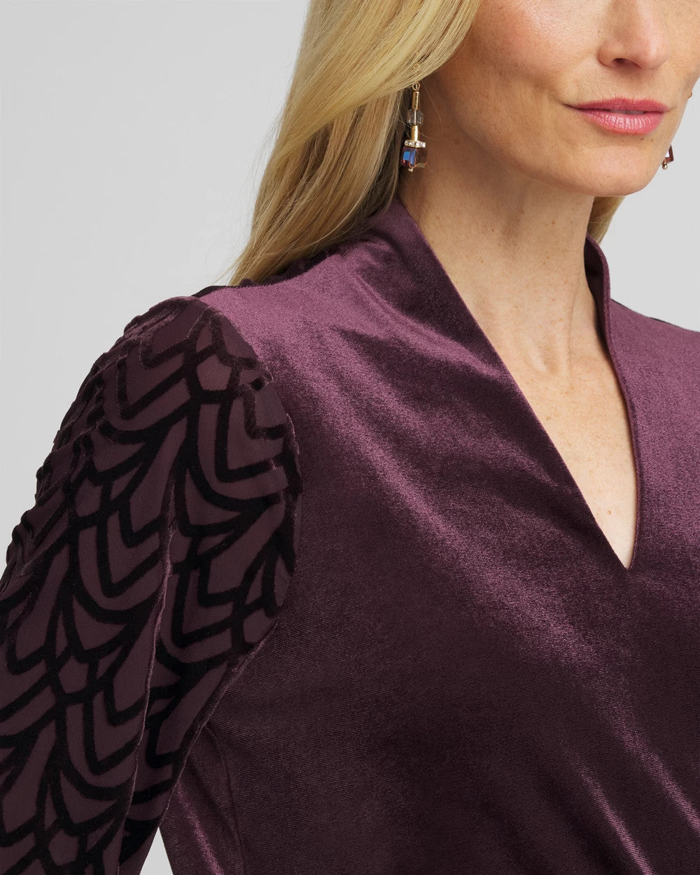 Art Deco Velvet Burnout Top - Chico's