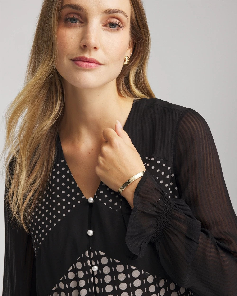 Georgette Polka Dot Blouse - Chico's
