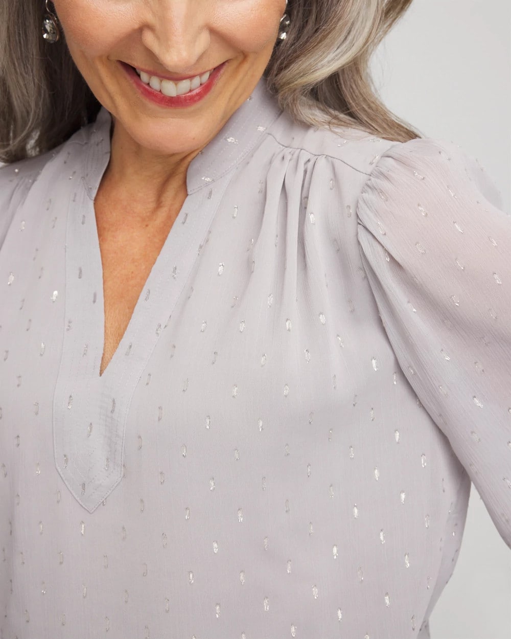 Georgette Clip Dot Blouse - Chico's