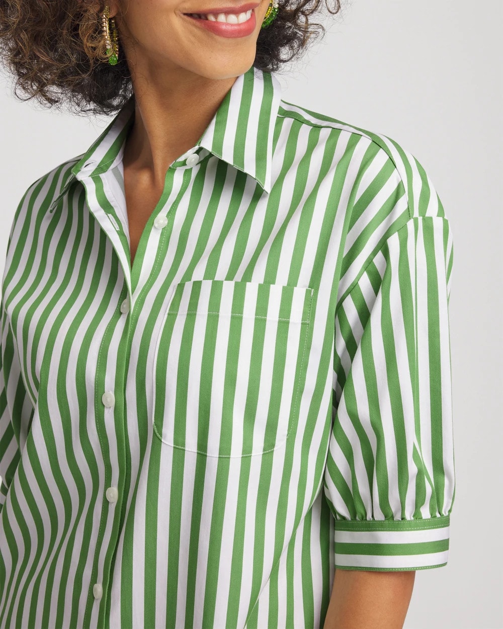 No Iron™ Short Striped Shirt - Chico's