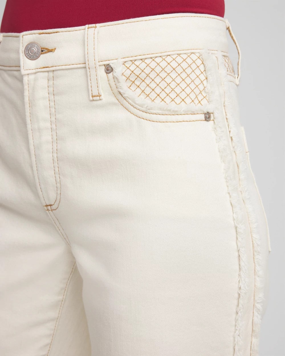 Sea Salt High-Rise Frayed Jeans - Chico's