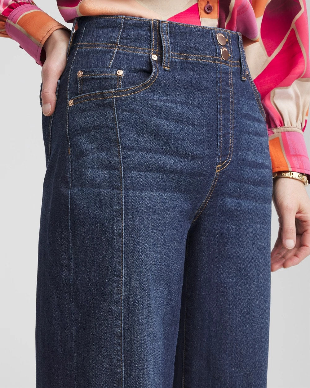 Pull-On Wide-Leg Cropped Jeans - Chico's