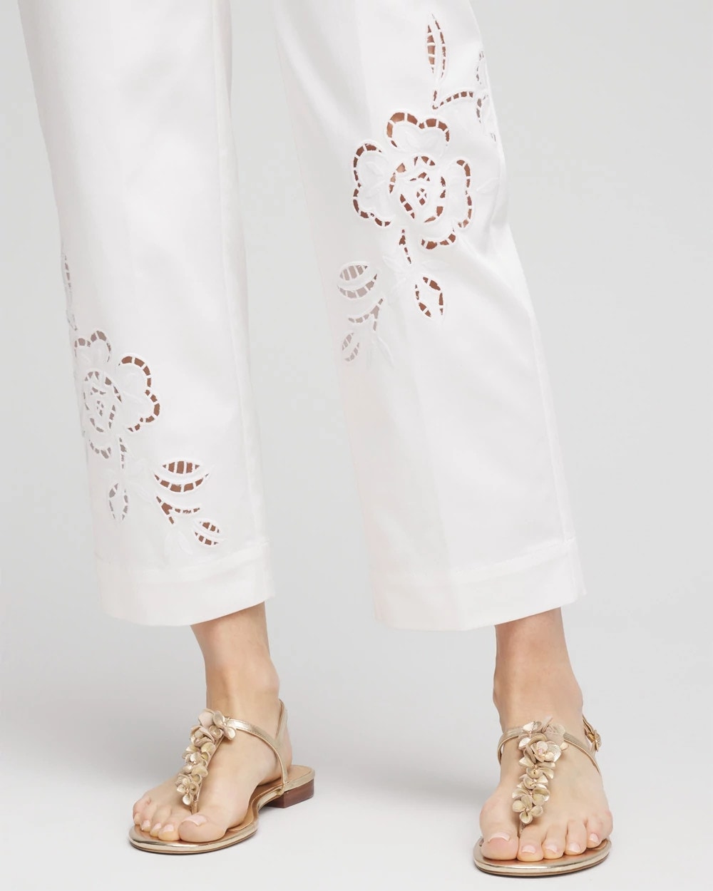 Sateen Cutout Cropped Pants - Chico's