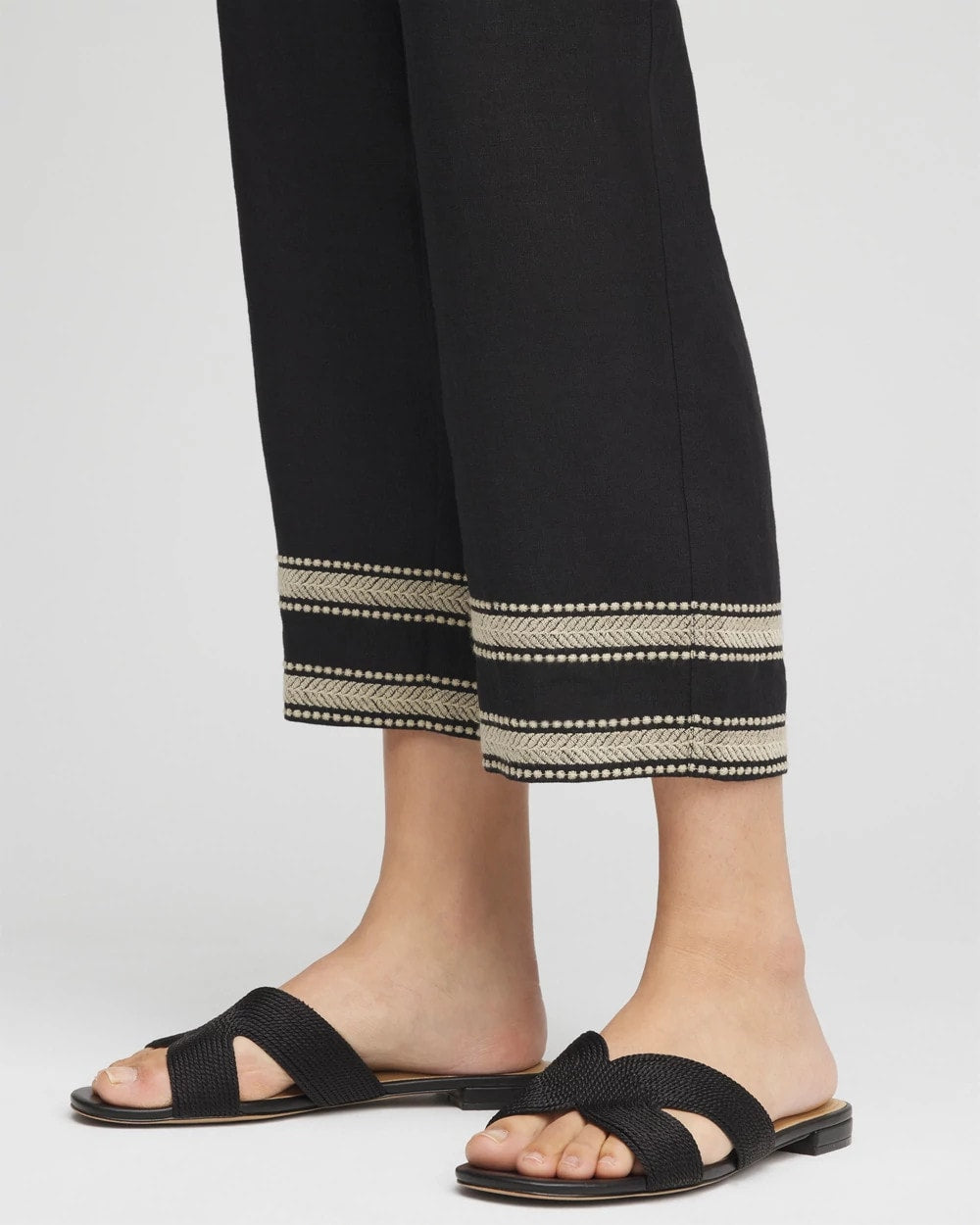 Linen Elastic Waist Cropped Pants - Chico's