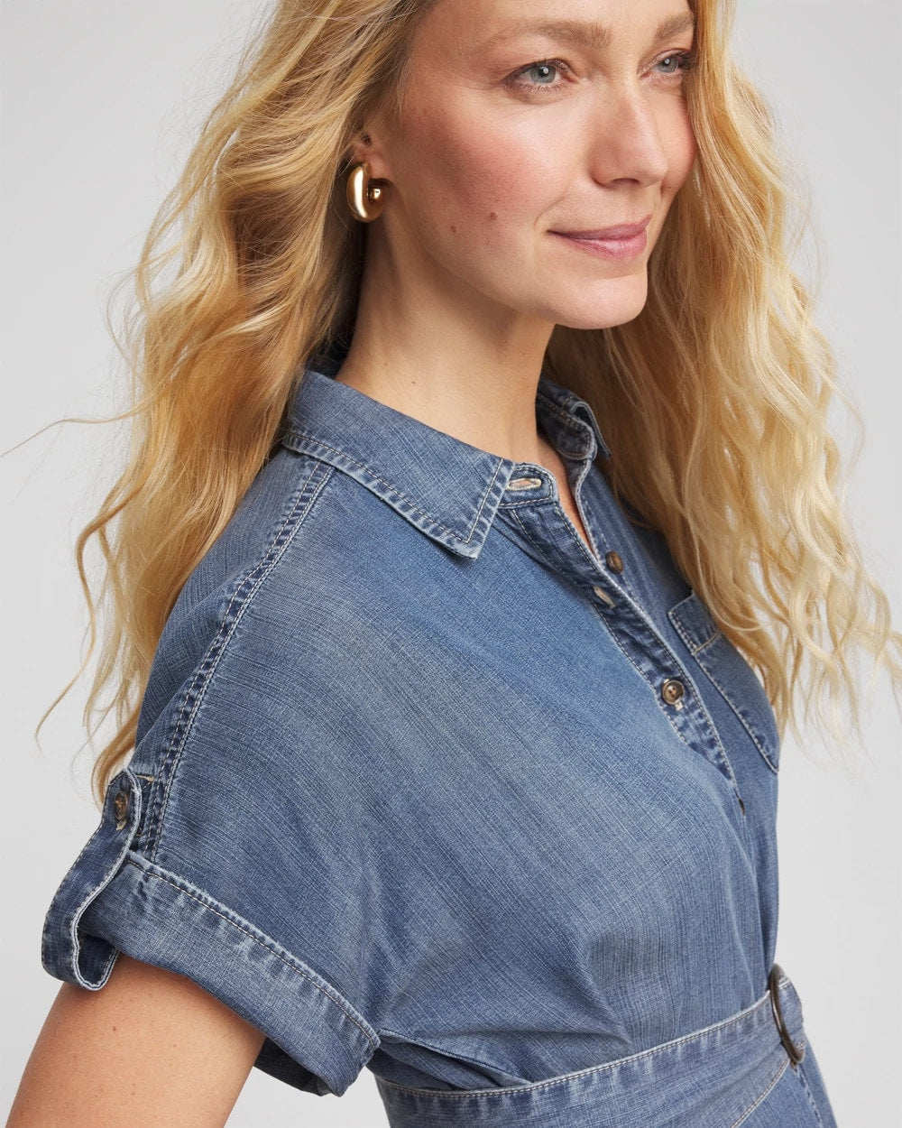 Denim Tie Midi Shirtdress - Chico's