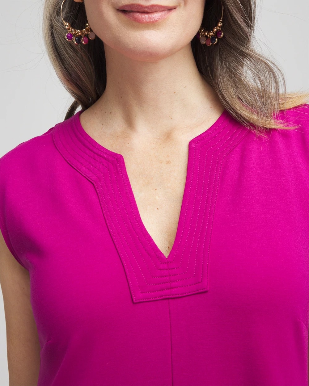 Trapunto Placket Midi Dress - Chico's