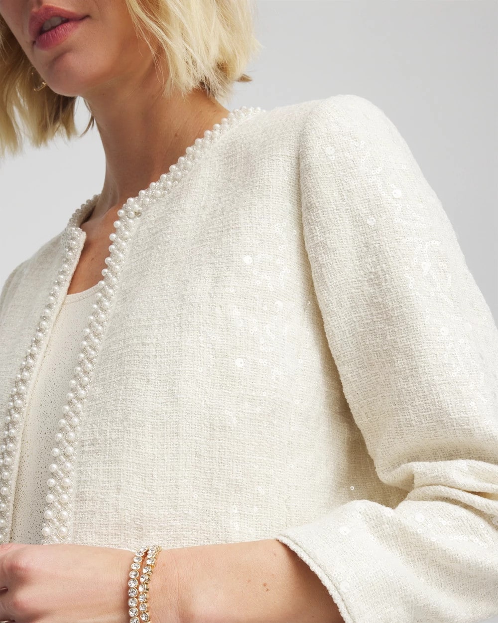 Pearl Trim Tweed Jacket - Chico's