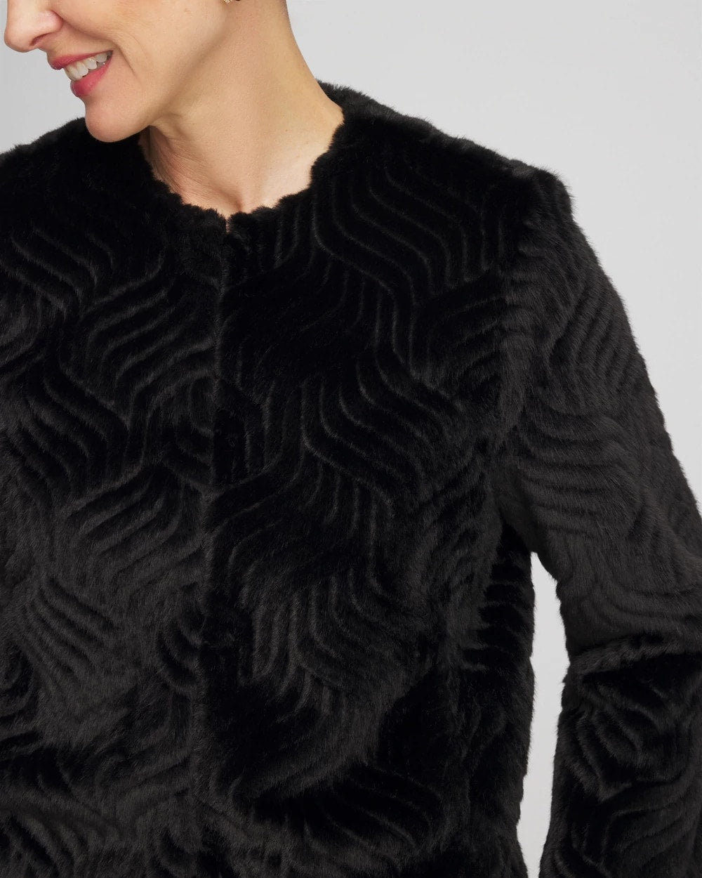 Pattern Fur Jacket - Chico's