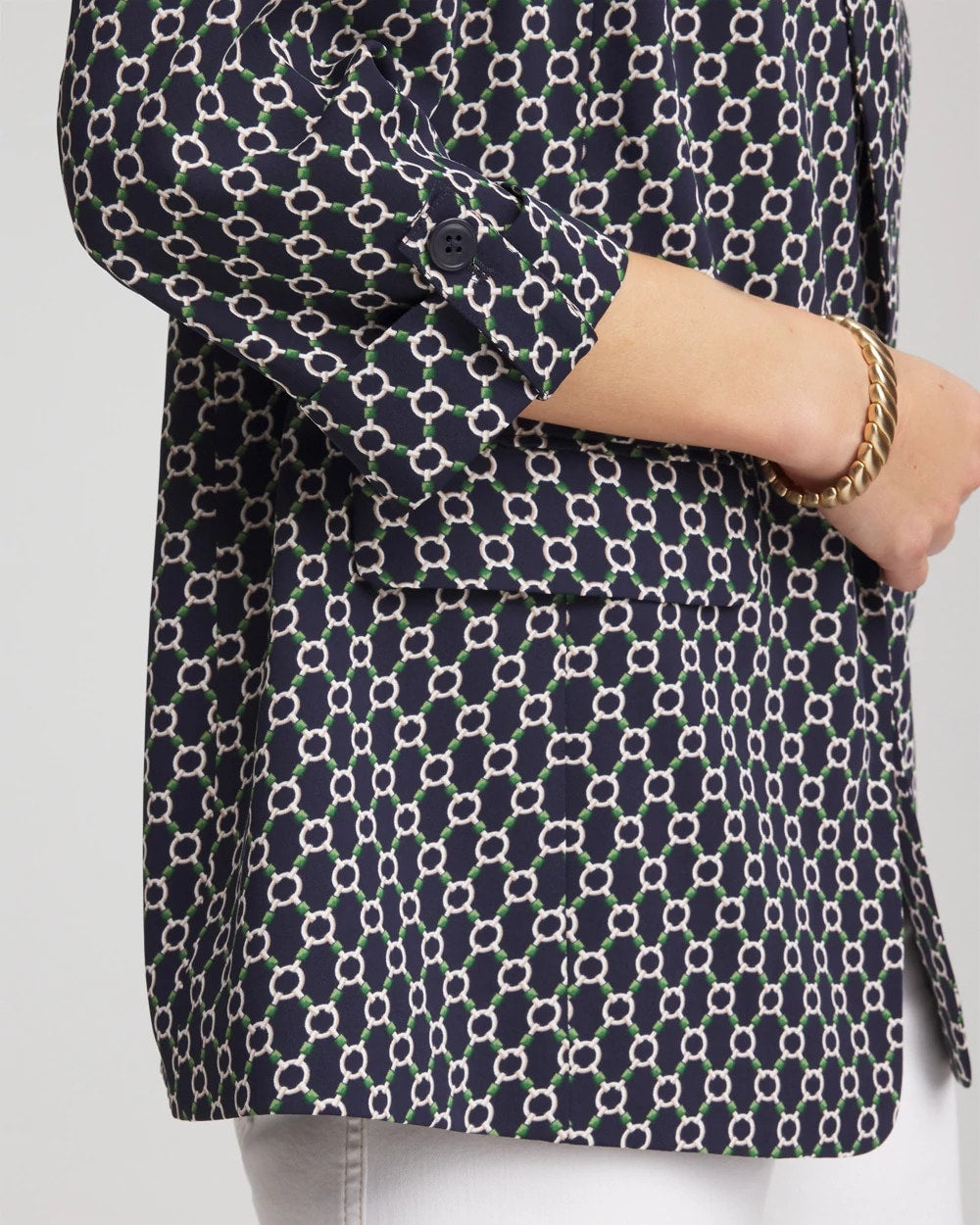 Printed Soft Crepe Blazer - Chico's