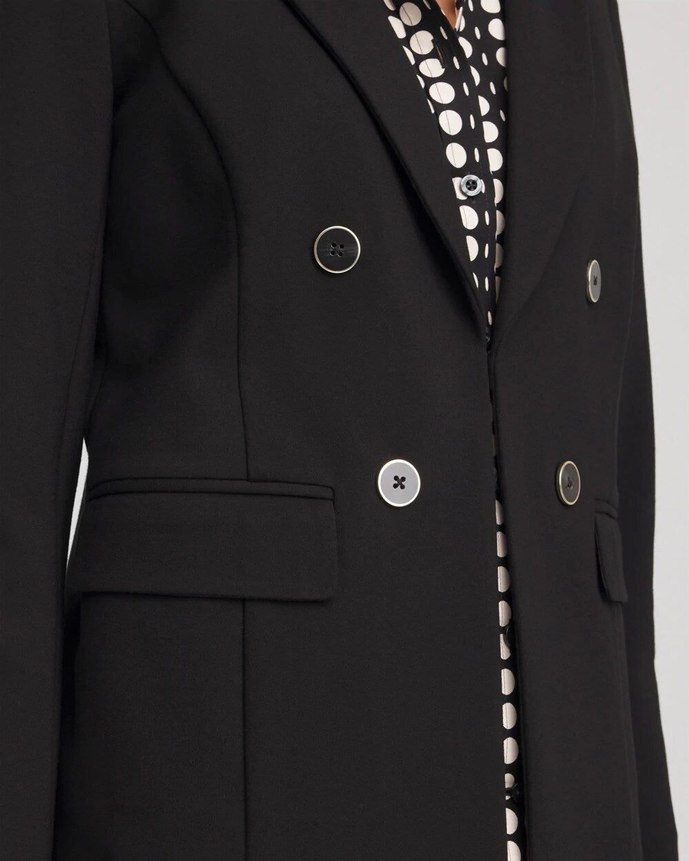 Ponte Double-Breasted Knit Blazer - Chico's