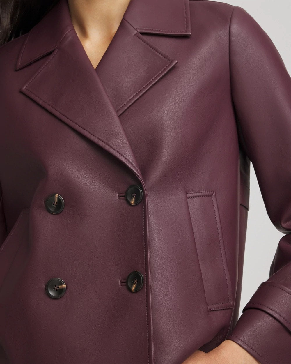 Faux Leather Trench Coat - Chico's