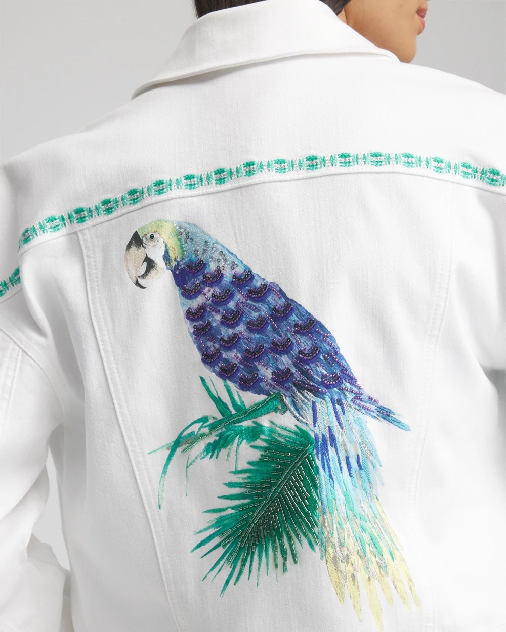 Embroidered Relaxed Denim Jacket - Chico's