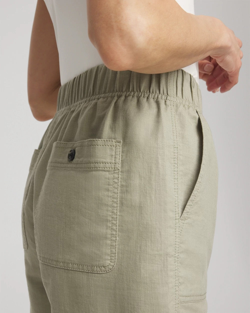 Cotton-Linen Pull-On Utility Shorts - Chico's