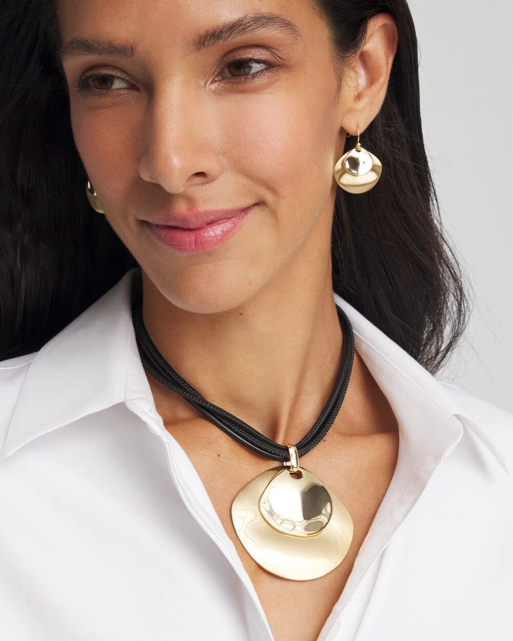 Gold Pendant On Cord - Chico's