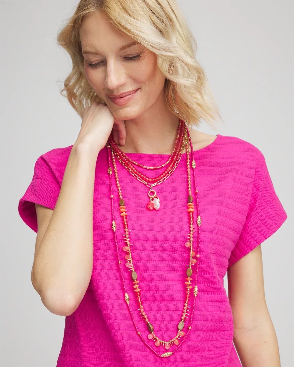 Convertible Beaded Pendant Necklace - Chico's