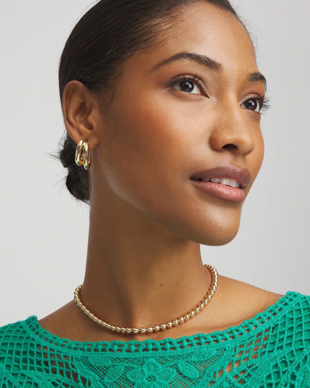 Golden Beaded Necklace - Chico's